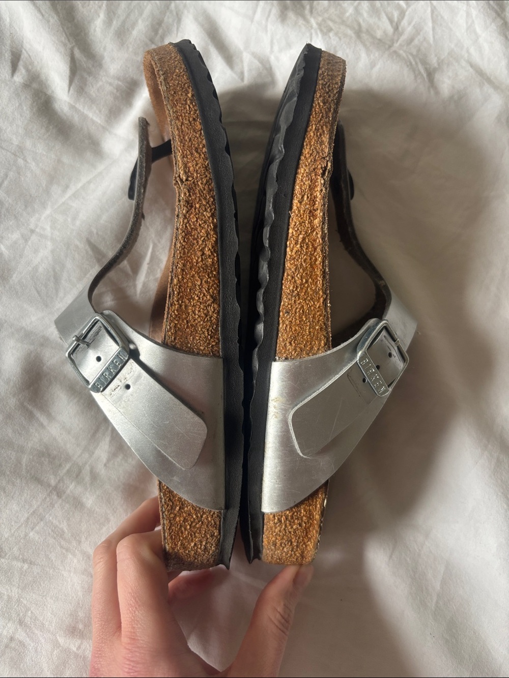 Birkenstock Gizah Birko-Flor in Silver, 37 - Picture 6 of 8